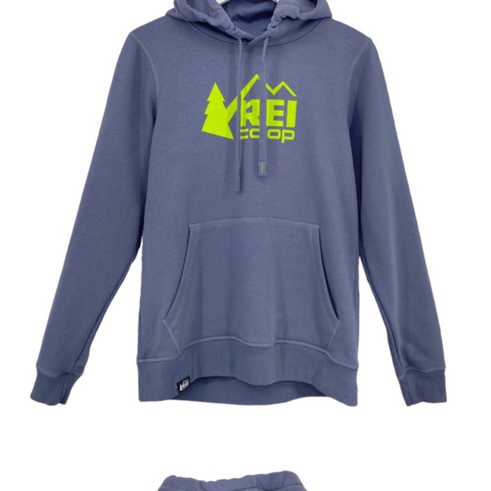 REI CO OP neon logo soft plush hoodie SMALL